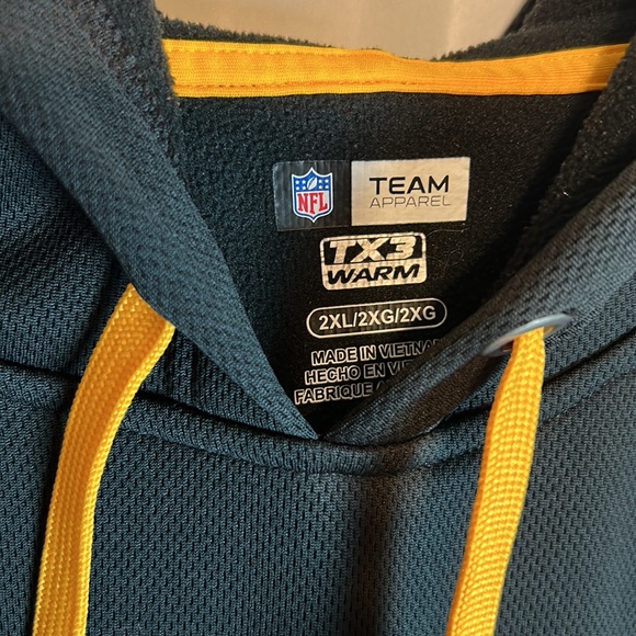 Pittsburg Steelers size 2 XL made by NFL team apparel, hooded jersey - Picture 2 of 6